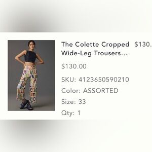 Maeve The Colette Cropped Wide-Leg Trousers